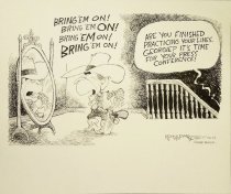 Bring 'em on! Are you finished practicing your lines, Georgie? It's time for your press conference!